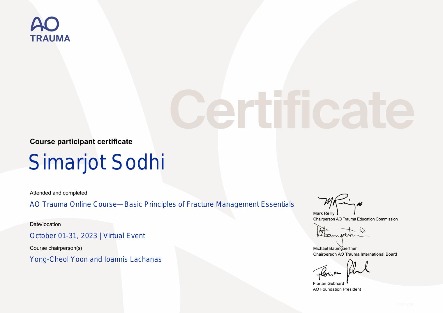 Recognition of Excellence